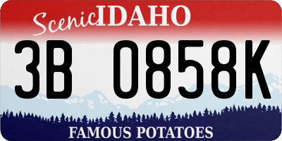 ID license plate 3B0858K