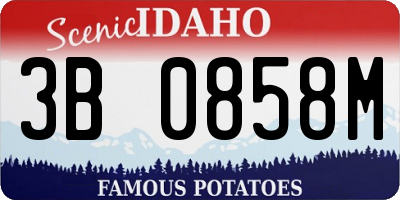 ID license plate 3B0858M