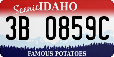 ID license plate 3B0859C