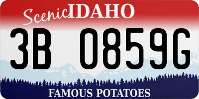 ID license plate 3B0859G
