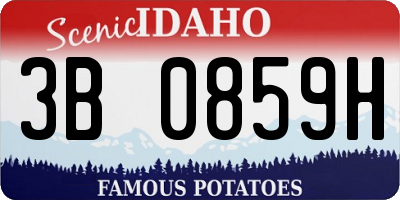 ID license plate 3B0859H
