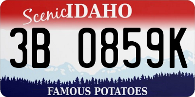 ID license plate 3B0859K