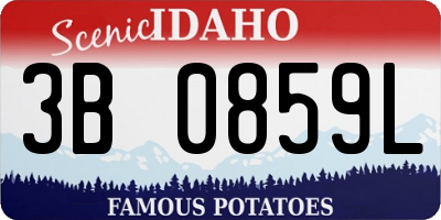ID license plate 3B0859L