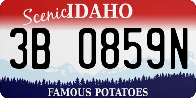ID license plate 3B0859N