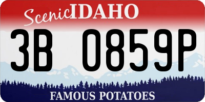 ID license plate 3B0859P
