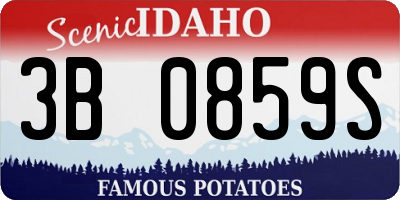 ID license plate 3B0859S