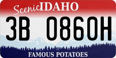 ID license plate 3B0860H
