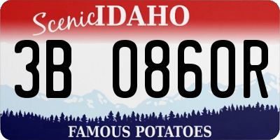 ID license plate 3B0860R