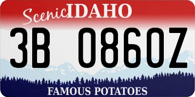 ID license plate 3B0860Z