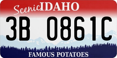 ID license plate 3B0861C