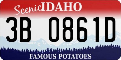 ID license plate 3B0861D