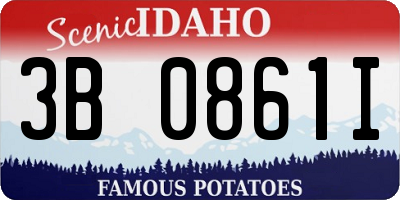 ID license plate 3B0861I