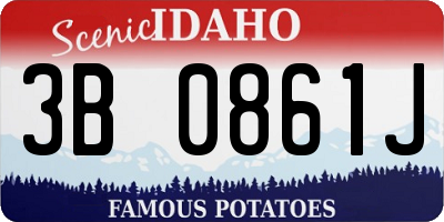 ID license plate 3B0861J