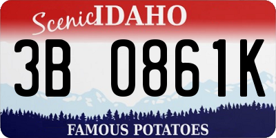 ID license plate 3B0861K