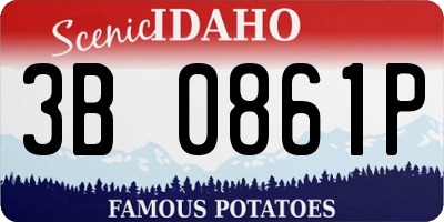ID license plate 3B0861P