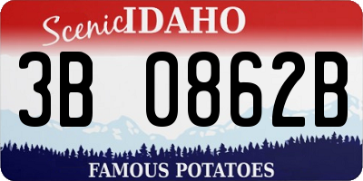 ID license plate 3B0862B