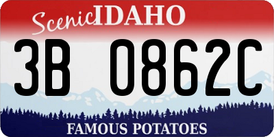ID license plate 3B0862C