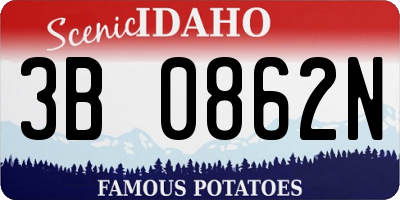 ID license plate 3B0862N