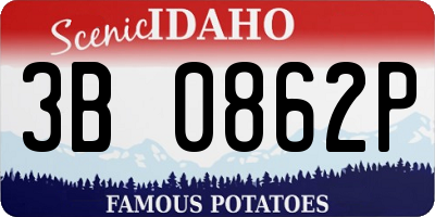 ID license plate 3B0862P
