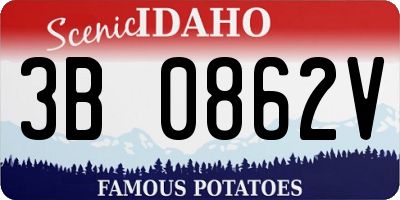 ID license plate 3B0862V