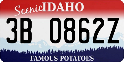 ID license plate 3B0862Z