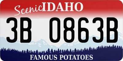 ID license plate 3B0863B