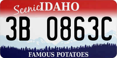 ID license plate 3B0863C