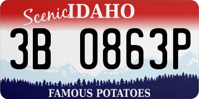 ID license plate 3B0863P