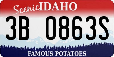 ID license plate 3B0863S