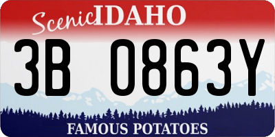 ID license plate 3B0863Y