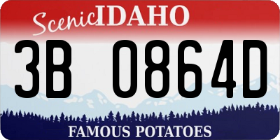 ID license plate 3B0864D