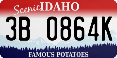 ID license plate 3B0864K