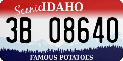 ID license plate 3B0864O