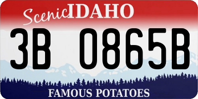 ID license plate 3B0865B