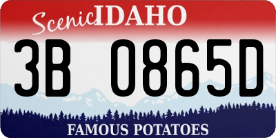 ID license plate 3B0865D