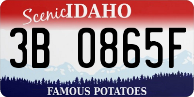 ID license plate 3B0865F