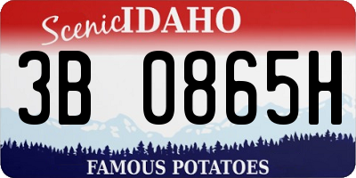 ID license plate 3B0865H