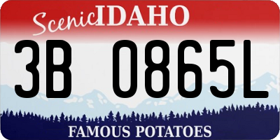 ID license plate 3B0865L