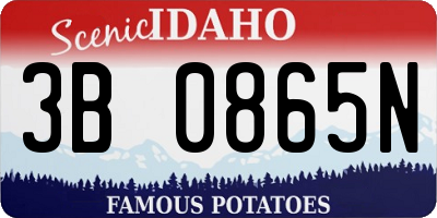 ID license plate 3B0865N