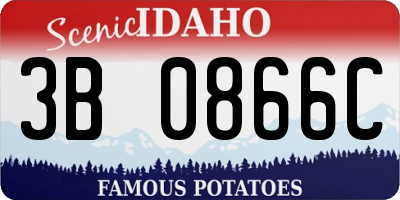 ID license plate 3B0866C