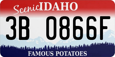 ID license plate 3B0866F
