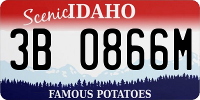 ID license plate 3B0866M