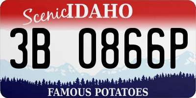 ID license plate 3B0866P