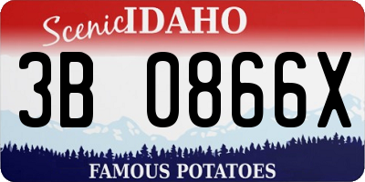ID license plate 3B0866X