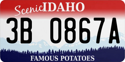 ID license plate 3B0867A