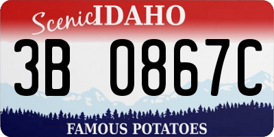 ID license plate 3B0867C