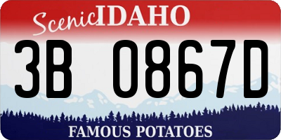 ID license plate 3B0867D