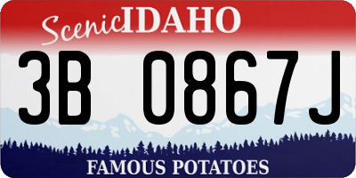 ID license plate 3B0867J