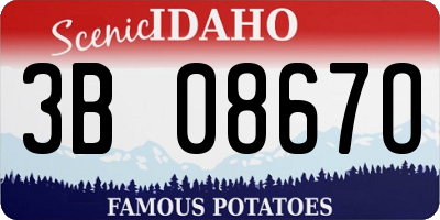 ID license plate 3B0867O