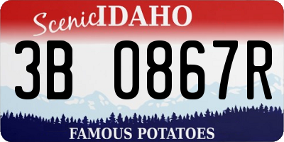 ID license plate 3B0867R